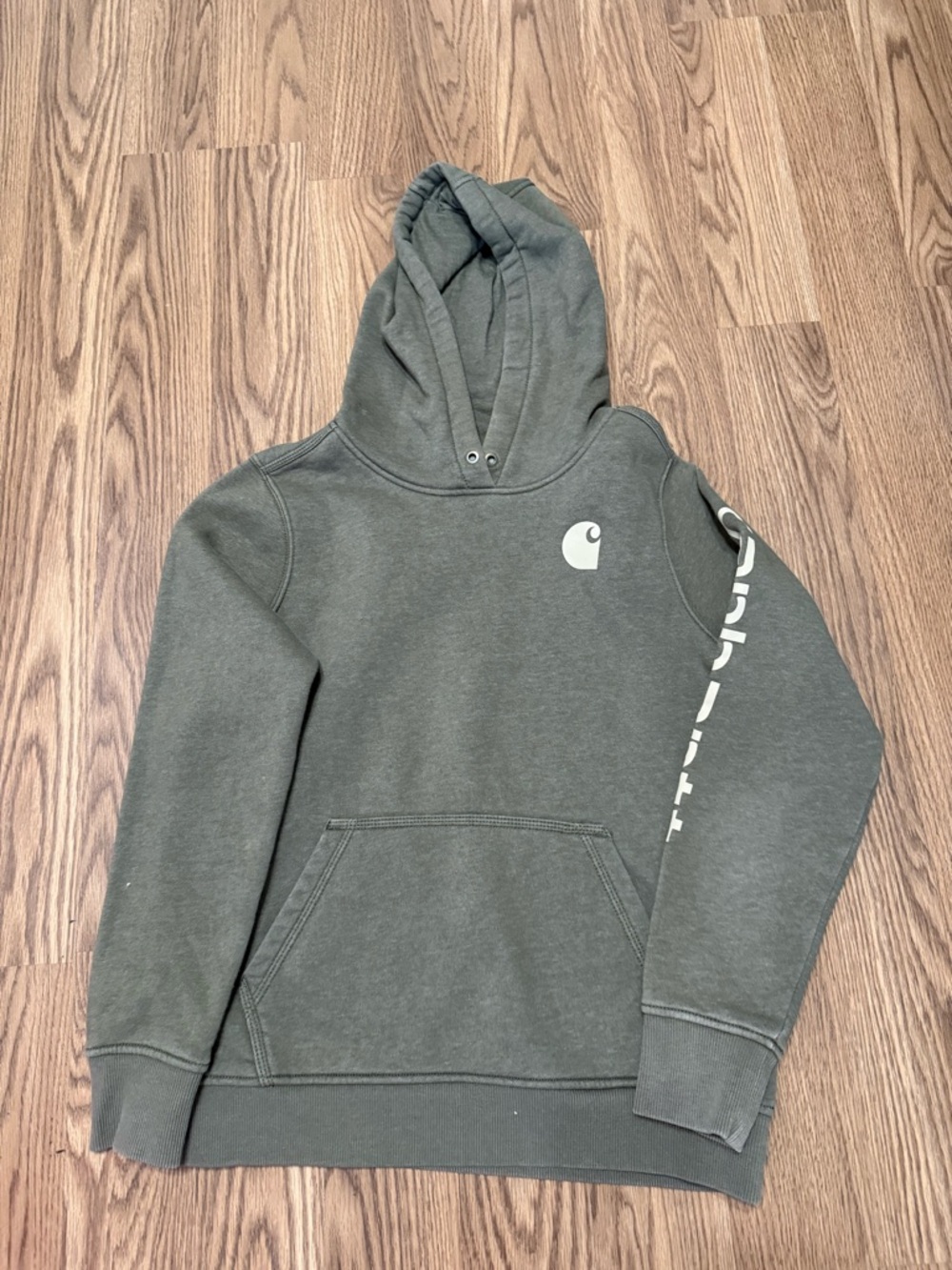 Carhartt Relaxed Fit Hooded Pullover in Olive